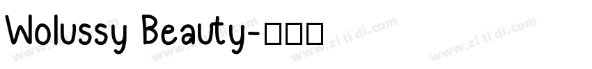 Wolussy Beauty字体转换